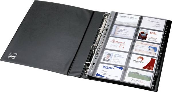 Sigel VZ301 VZ301 knjiga za posjetnice 400 kartica (Š x V x D) 270 x 325 x 53 mm crna (mat) umjetna masa ojačana staklenim vlaknima, otporna na udare