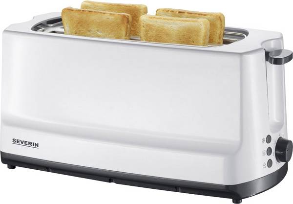 Severin SEVERIN START AT 2234 - Toaster - 4 Scheibe - 2 Steckplatz toster s dugom rupom s grijačem bijela, siva