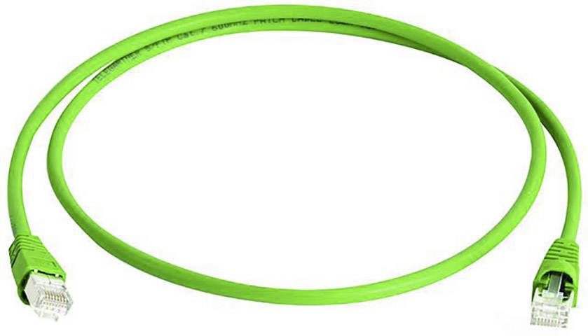 Telegärtner 100008982 RJ45 Netwerkkabel, patchkabel CAT 6A S/FTP 10.00 m Groen Vlambestendig, Snagless, Pair afscherming, Afgeschermd (dubbel), Halogeenvrij,