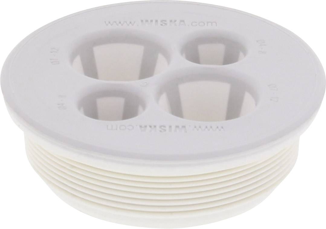 Wiska Kabeldoorvoering Klem-Ø (max.) 12 mm Polypropyleen Grijs-wit (RAL 7035) 1 stuk(s)