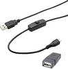 Renkforce USB kabel USB 2.0 USB-A utikač, USB-A utičnica 1.50 m crna uklj. on/off prekidač RF-4658937