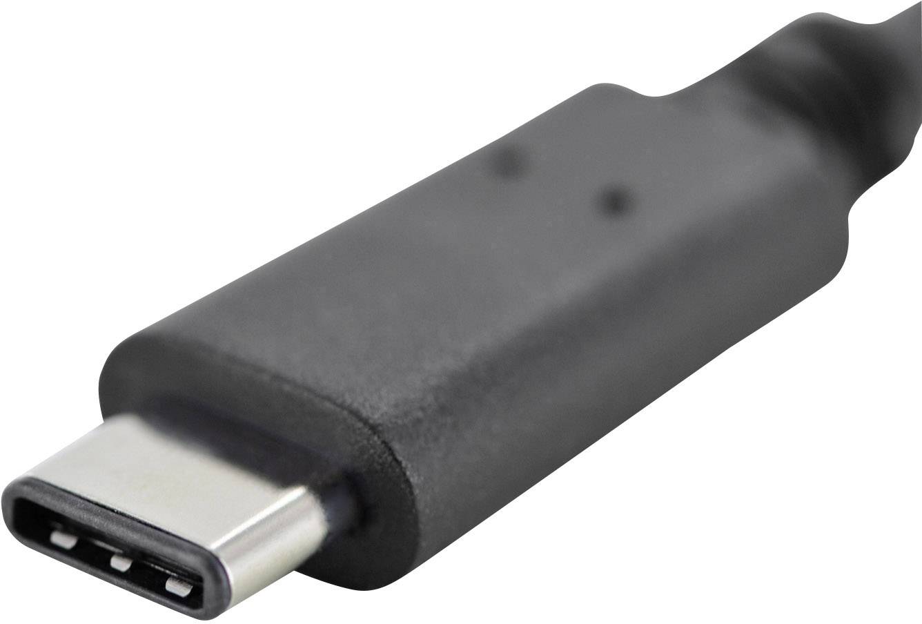 Krupni plan USB-C kabela s crnim utikačem, koji se koristi za punjenje i prijenos podataka modernih uređaja.