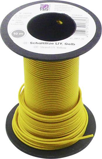 TRU COMPONENTS 1565158 Draad LiY 1 x 0.22 mm² Geel 10 m