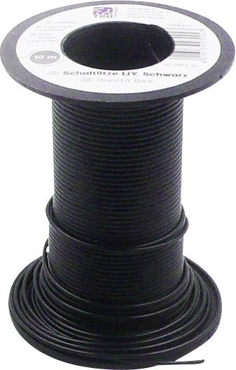 TRU COMPONENTS 1566830 Draad LiY 1 x 0.14 mm² Zwart 10 m