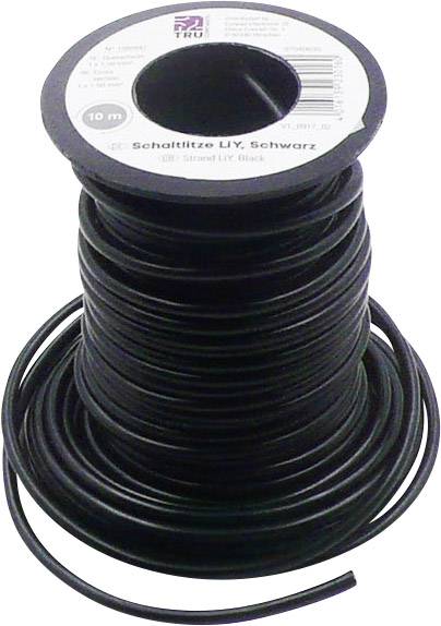 TRU COMPONENTS 1566842 Draad LiY 1 x 1.50 mm² Zwart 10 m