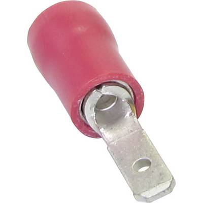 Crveni, izolirani ravni priključni kabel s metalnim priključkom. Idealan za električno spajanje i izolaciju.