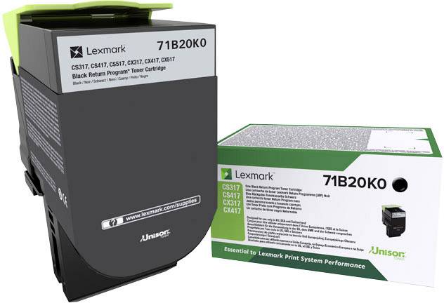 Toner kaseta Lexmark 71B20K0 u crnoj boji, s pakiranjem. Kompatibilna s više Lexmark modela pisača. Za optimalnu kvalitetu tiska.