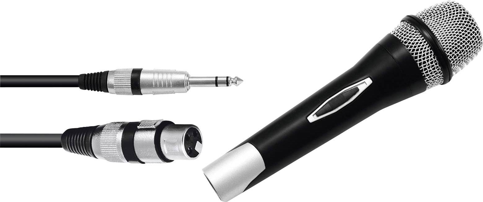 Hand Zangmicrofoon Omnitronic Partymic-1 Zendmethode:Kabelgebonden Incl. kabel, Schakelaar