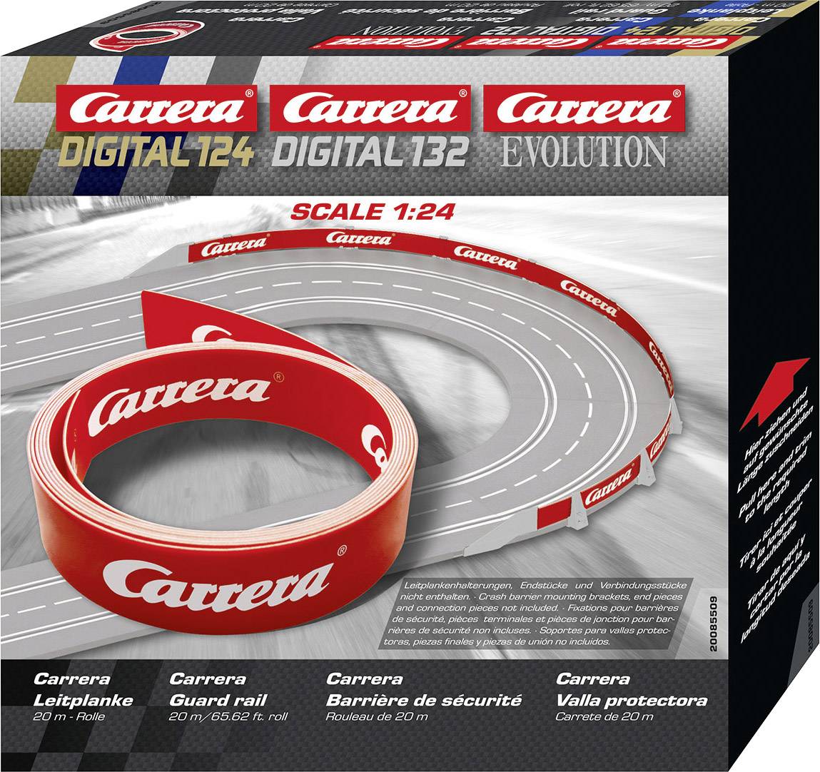 Carrera-set utrka u pakiranju s prikazom staze i natpisima 'Digital 124', 'Digital 132', 'Evolution', 'Scale 1:24'.