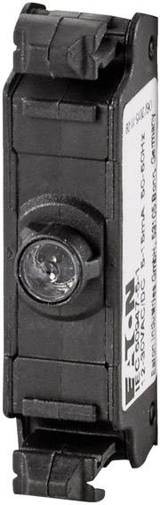 Crni, uski električni prekidač tvrtke Eaton s upisanim tehničkim specifikacijama, pogodan za 230VAC/DC, 16A, 50-60Hz.