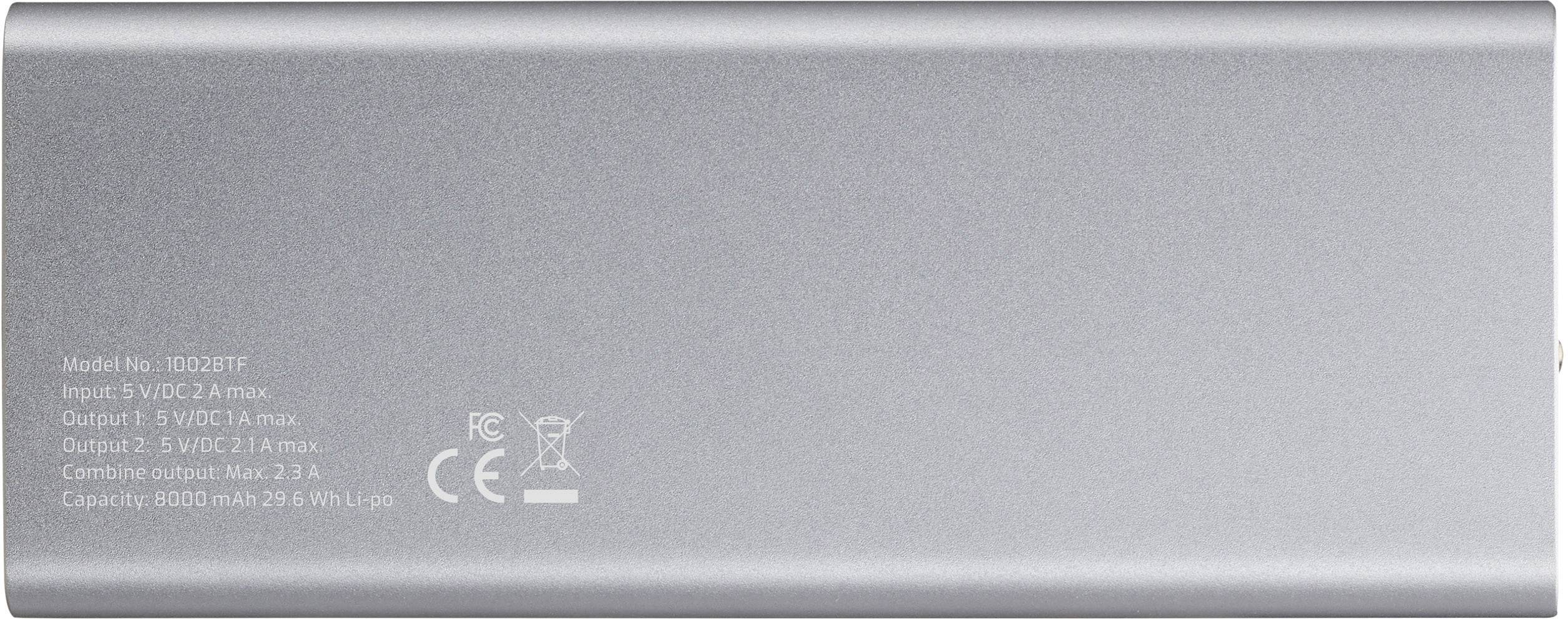Tapfer TSP-8000 S powerbank (rezervna baterija) 8000 mAh LiPo aluminij (metalik) boja-5