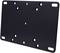 Pravokutna crna metalna ploča s nekoliko rupa koje bi mogle služiti za pričvršćivanje.