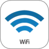 Simbol koji čine tri stilizirana valovita orangeasta luka koja predstavljaju WiFi signal.
