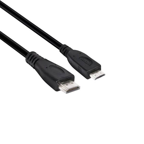 club3D HDMI priključni kabel HDMI Mini C utikač, HDMI A utikač 1.00 m crna CAC-1350 4K UHD HDMI kabel