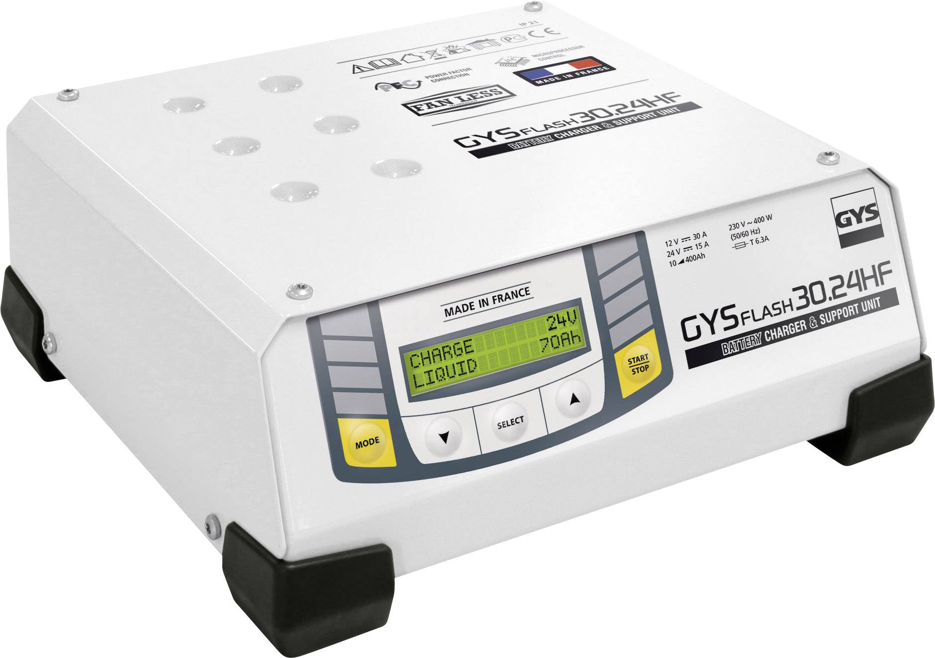GYS GYSFLASH 30.24 HF Druppellader 6 V, 12 V, 24 V 30 A 30 A 30 A