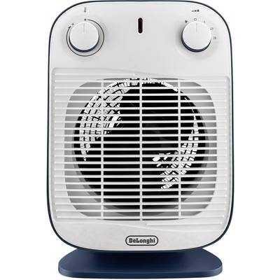 Električni grijač s dva okretna regulatora na vrhu, rešetkom ventilatora sprijeda, kompaktnog oblika, pogodan za grijanje prostorija.