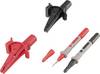 VOLTCRAFT MSS-103 set krokodilskih stezaljki VC-8097030 4 mm priključak CAT III 1000 V, CAT IV 600 V crna, crvena 1 Set