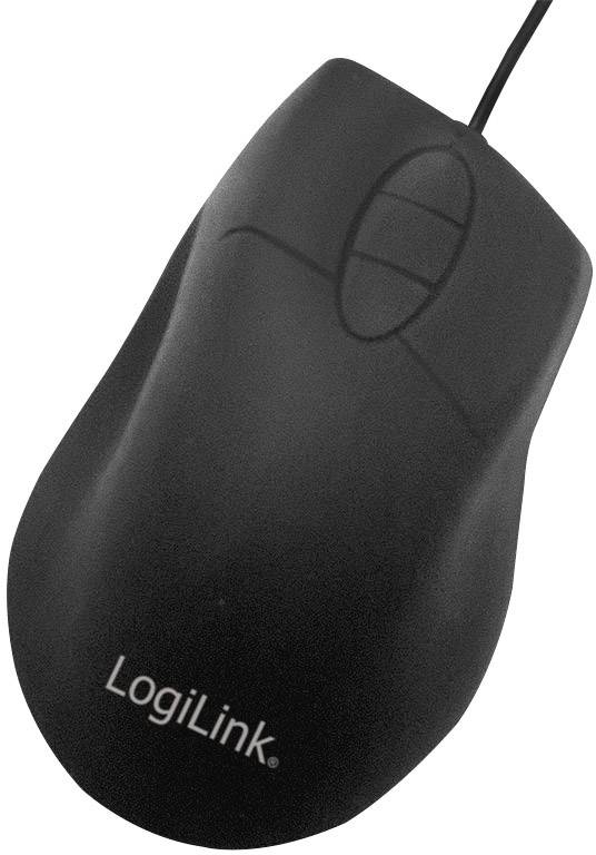 LogiLink ID0163 miš USB optički crna 5 Tipke 800 dpi zaštita od prskanja, zaštita od prašine