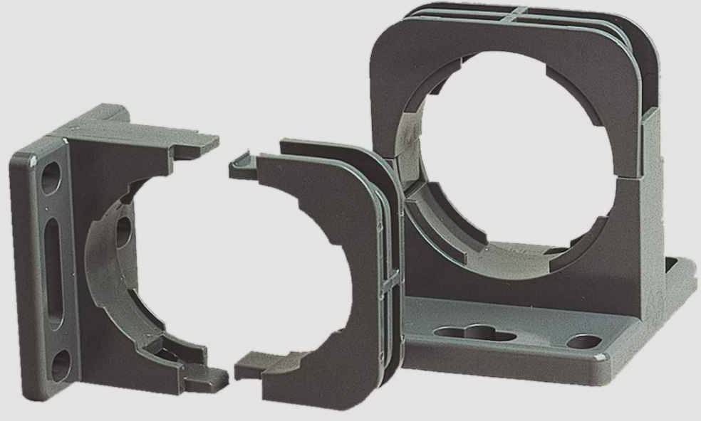 HELU 91201-50 Slanghouder Grijs 50 stuk(s)