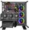 Otvoreni gaming PC s RGB osvjetljenim ventilatorima, snažnom grafičkom karticom i '850W SMART PRO RGB' napajanjem, prikazuje internu hardversku opremu.
