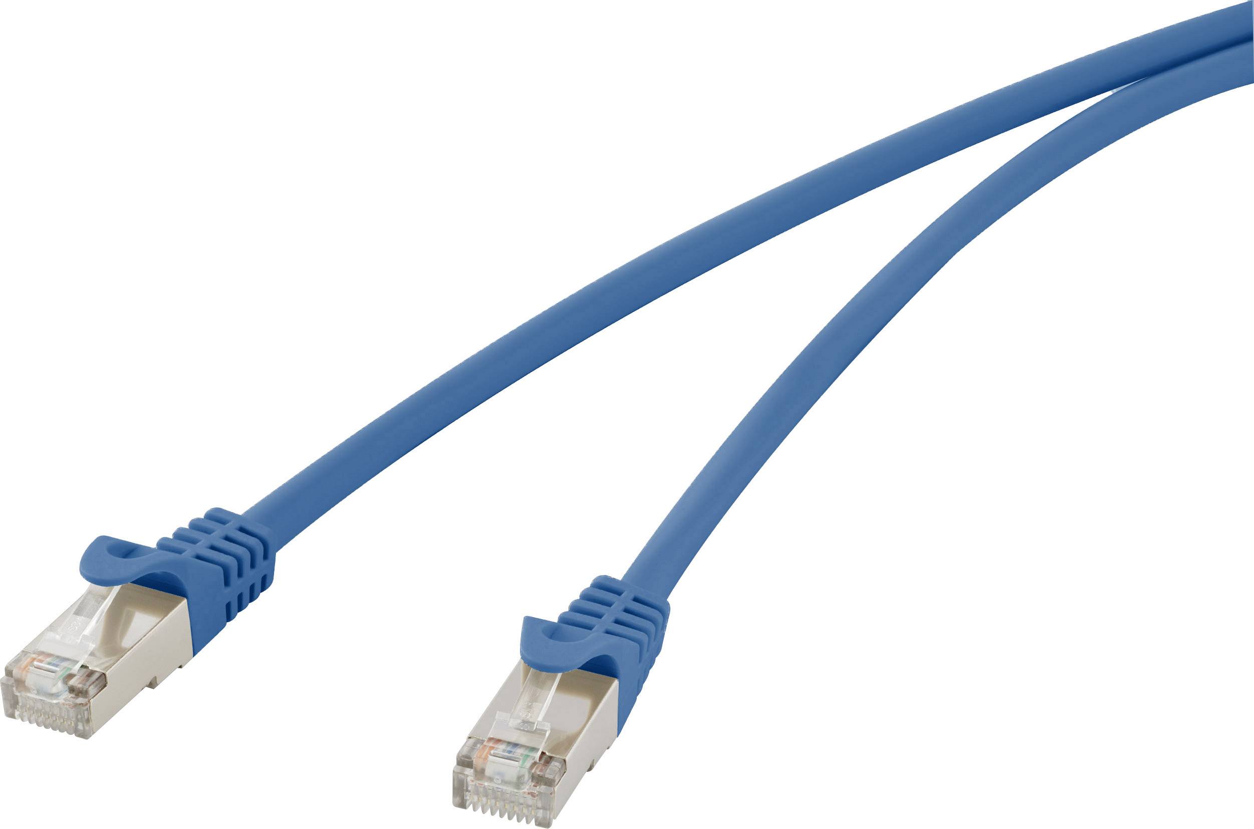 Plavi Ethernet kabel s dva RJ45 priključka.