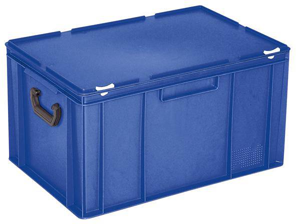 BRB Lagertechnik 1657893 Stapelbak Geschikt voor levensmiddelen (l x b x h) 600 x 400 x 330 mm Blauw 1 stuk(s)