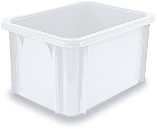 BRB Lagertechnik 1657938 Stapelbak Geschikt voor levensmiddelen (l x b x h) 400 x 300 x 215 mm Natuurlijk wit 1 stuk(s)