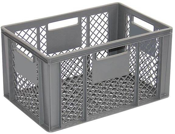 BRB Lagertechnik 1657976 Stapelbak Basic Geschikt voor levensmiddelen (l x b x h) 600 x 400 x 320 mm Grijs 1 stuk(s)