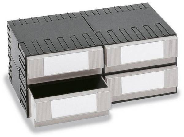 Plastipol Scheu  1658053    ormarić s ladicama    može se slagati  (D x Š x V) 482 x 482 x 202 mm  siva  1 St.