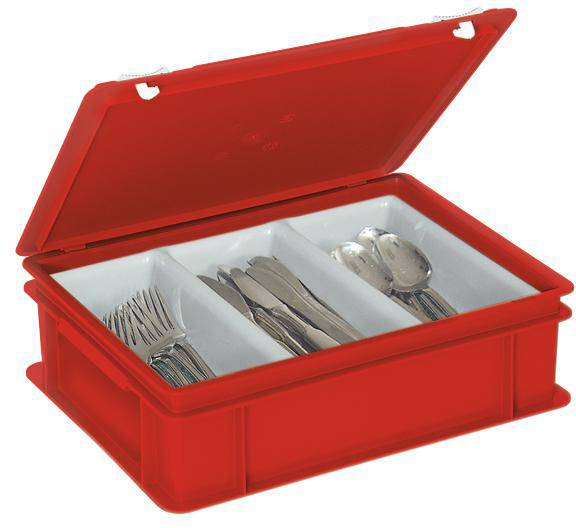 BRB Lagertechnik 1658107 Stapelbak Geschikt voor levensmiddelen (l x b x h) 400 x 300 x 130 mm Rood 1 stuk(s)