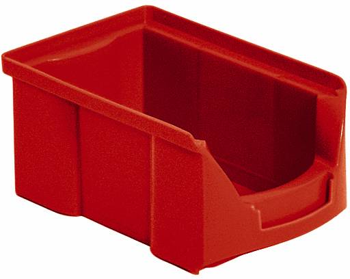 Plastična kutija za odlaganje s otvorenom prednjom stranom, slagiva, pogodna za pohranu sitnih predmeta ili alata.