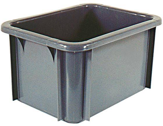 BRB Lagertechnik 1658709 Stapelbak Geschikt voor levensmiddelen (l x b x h) 400 x 300 x 215 mm Grijs 1 stuk(s)