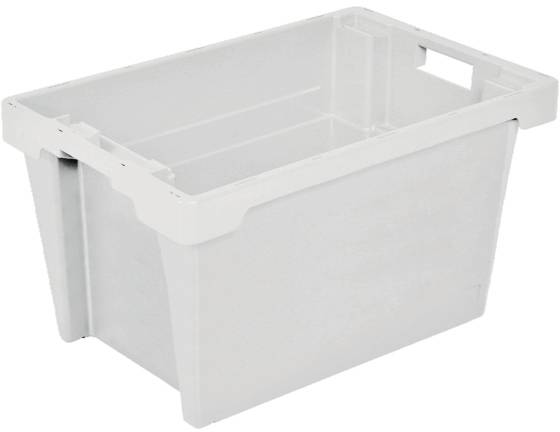 BRB Lagertechnik 1658795 Draaistapelhouder Geschikt voor levensmiddelen (l x b x h) 600 x 400 x 350 mm Natuurlijk wit 1 stuk(s)