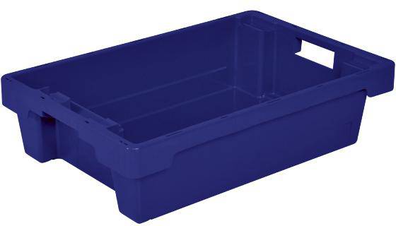 BRB Lagertechnik 1658837 Draaistapelhouder Geschikt voor levensmiddelen (l x b x h) 600 x 400 x 150 mm Blauw 1 stuk(s)