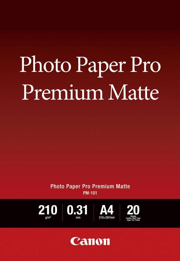 Canon Photo Paper Pro Premium Matte PM-101 8657B005 foto papir DIN A4 210 g/m² 20 list mat