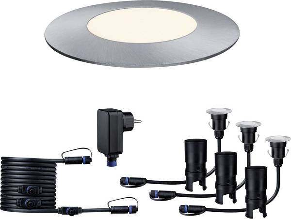 Paulmann  93697 sustav rasvjete plug&shine  LED vanjska ugradna svjetla (osnovni set)  3-dijelni komplet LED 7.5 W toplo bijela srebrna