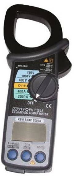 Kyoritsu KEW-2003A strujne stezaljke digitalni CAT II 1000 V, CAT III 600 V Zaslon (brojevi): 4000