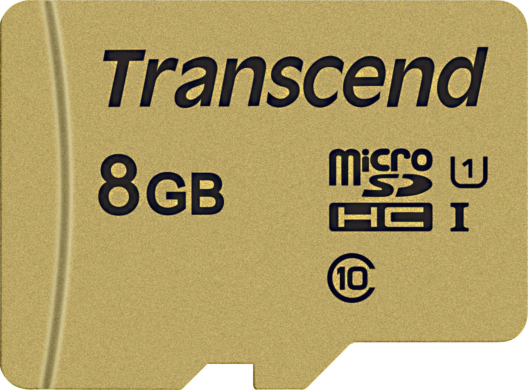 Transcend Premium 500S microSDHC-kaart 8 GB Class 10, UHS-I, UHS-Class 1 Incl. SD-adapter