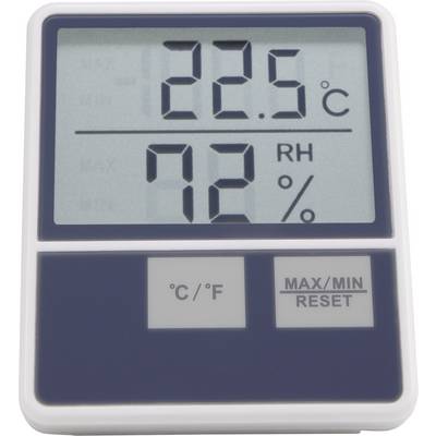 Digitalni termometar pokazuje 22,5 stupnjeva Celzijusa i 72 posto relativne vlažnosti zraka. Ispod su tipke za temperaturne načine rada i 'MAX/MIN RESET'.