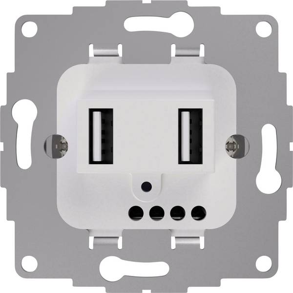 2USB 2U-449474 1-struki podžbukna primjena   IP20 svijetlosiva
