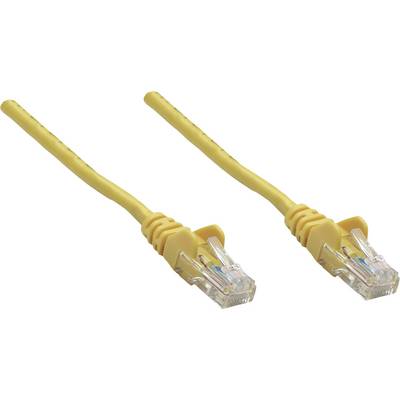 Dva žuta Ethernet kabela s RJ45 utikačima na bijeloj pozadini.