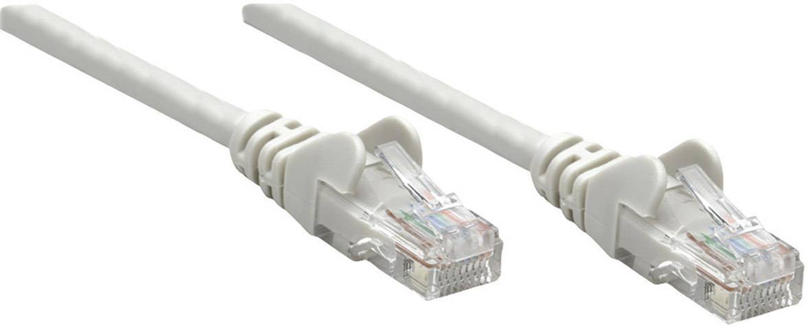 Intellinet 317092 RJ45 Netwerkkabel, patchkabel CAT 6A S/FTP 0.50 m Grijs Afgeschermd (enkel), Afscherming totaal, Halogeenvrij 1 stuk(s)