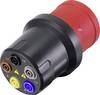 VOLTCRAFT VMA-3L 32 mjerni adapter muški konektor CEE 32 a 5-polni - utičnica 4 mm tamnosiva, crvena