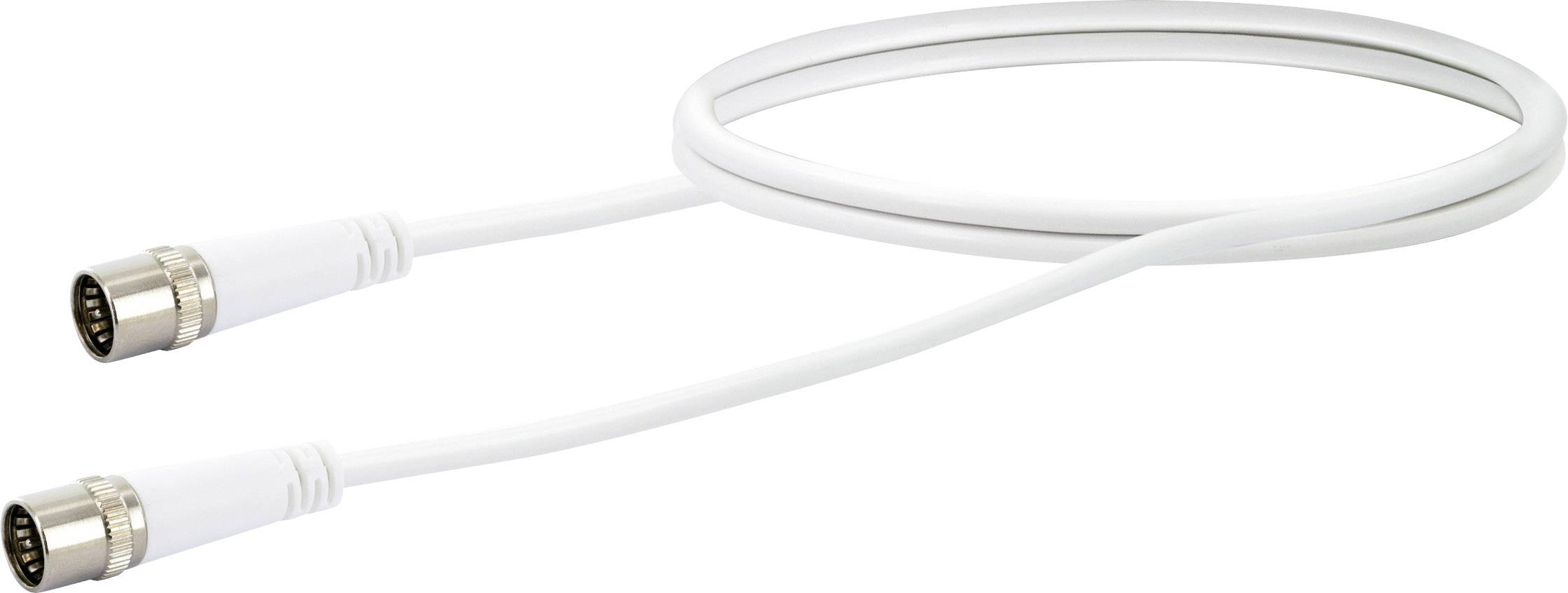 Schwaiger antene, SAT priključni kabel [1x F-brzi muški konektor - 1x F-brzi muški konektor] 1.50 m 10 dB četverostuko zaštićen bijela