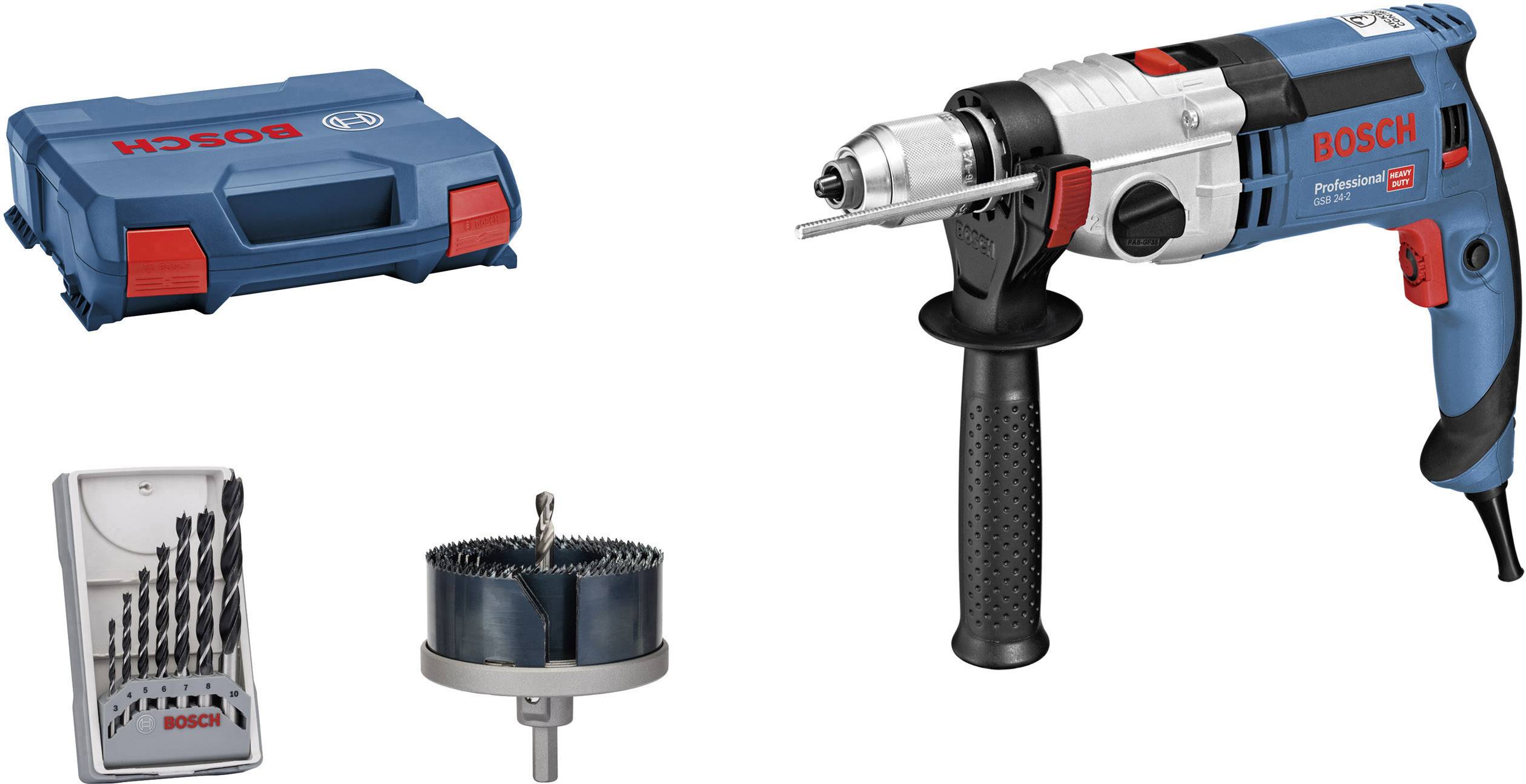 Bosch Professional GSB 24-2 2-v&auml;xel-Slagborrmaskin 1100 W