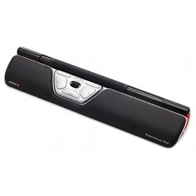 Roller miš-podloga s crućim kućištem i srebrnim upravljačkim elementima. Razvijen za ergonomski rad na računalu.
