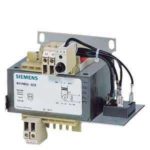 Siemensov transformator s brojem '4AV9865-6GB', s priključnim kabelima i vijčanim spojevima, montiran na metalnoj ploči.