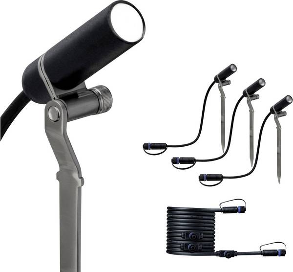 Paulmann Plantini 94156 sustav rasvjete plug&shine  LED produžetak vrtnog reflektora  3-dijelni komplet LED 7.5 W toplo bijela antracitna boja