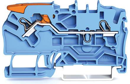WAGO 2102-1204 prolazna stezaljka 5.20 mm Push-In stezaljka plava boja 50 St. Piece