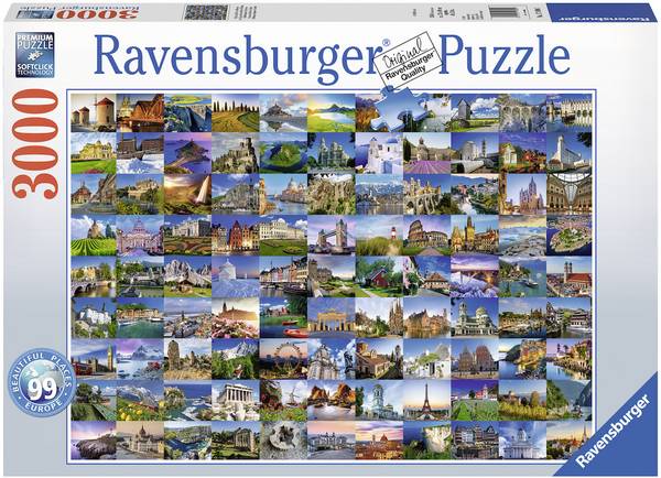 Ravensburger 99 Beautiful Places in Europe 17080 17080 99 Beautiful Places in Europe 1 St.